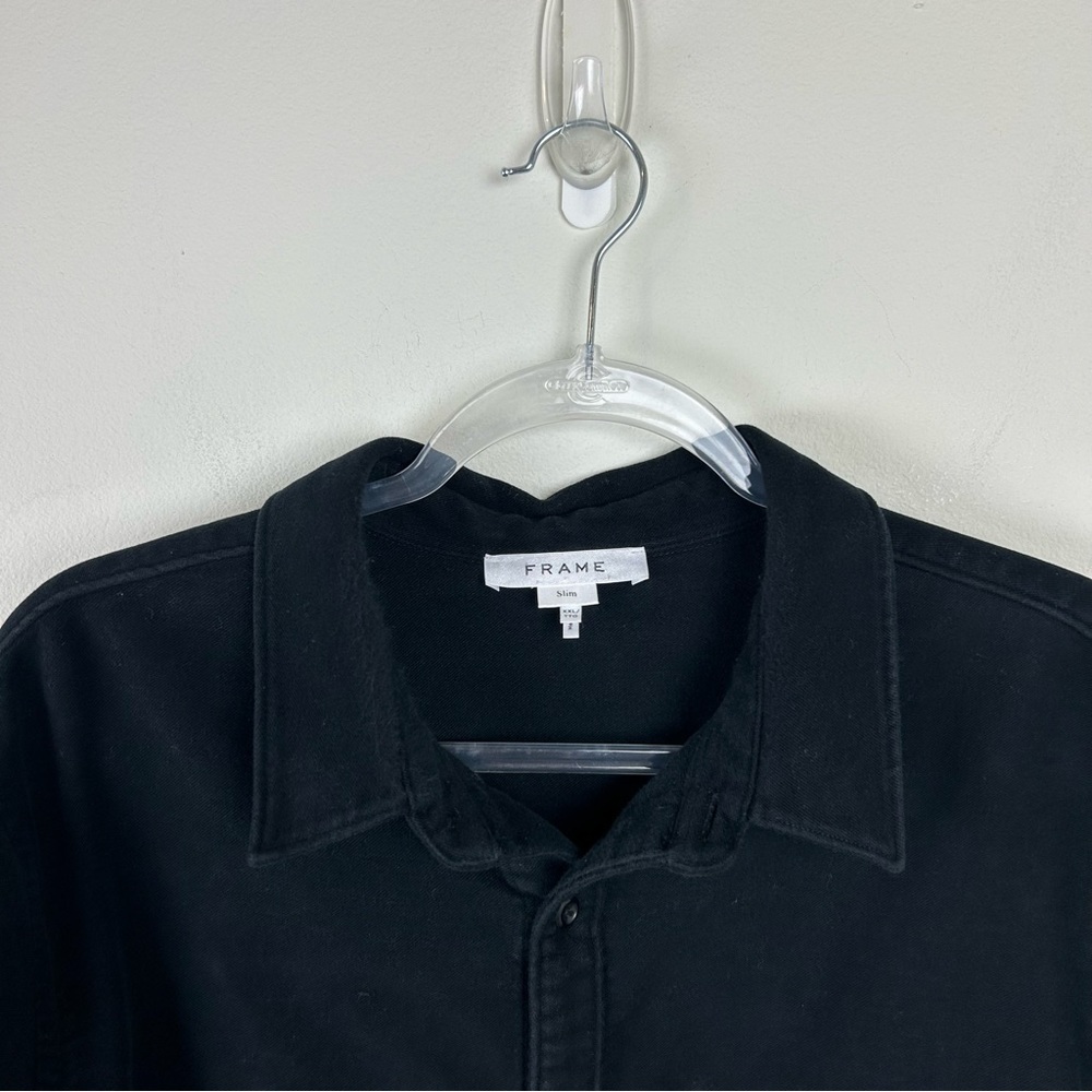 FRAME Men's Long Sleeve cotton single pocket button down slim fit size: XXL - Picture 3 of 10